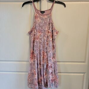 Justify Mauve Rose Lace Mini Dress